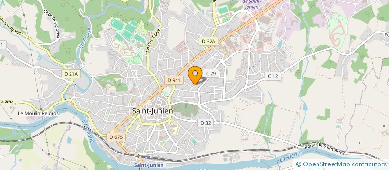 localisation de l'entreprise CM BOIS LIMOUSIN à SAINT JUNIEN