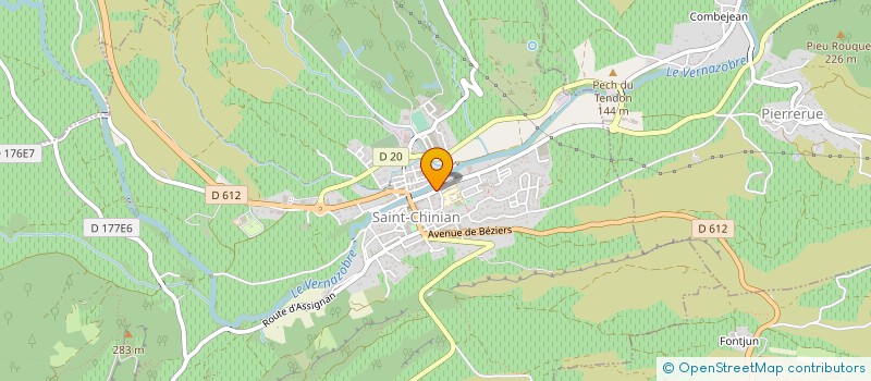 localisation de l'entreprise CM CASTEL à SAINT-CHINIAN
