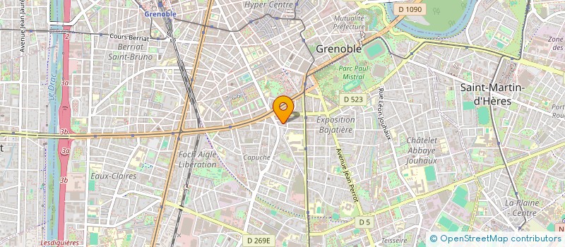 localisation de l'entreprise CM COMMUNICATION à GRENOBLE