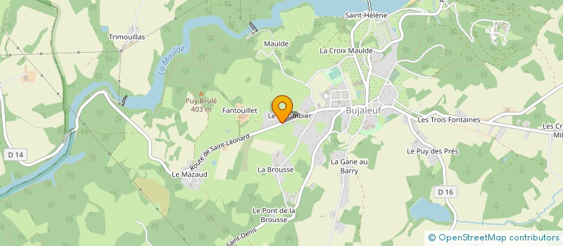 localisation de l'entreprise CM COUVERTURE MENUISERIE CHARPENTE  BUJALEUF