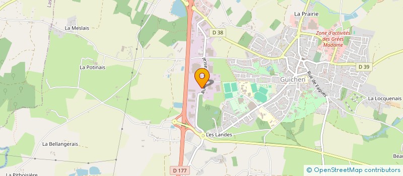 localisation de l'entreprise CM CREATION  GUICHEN