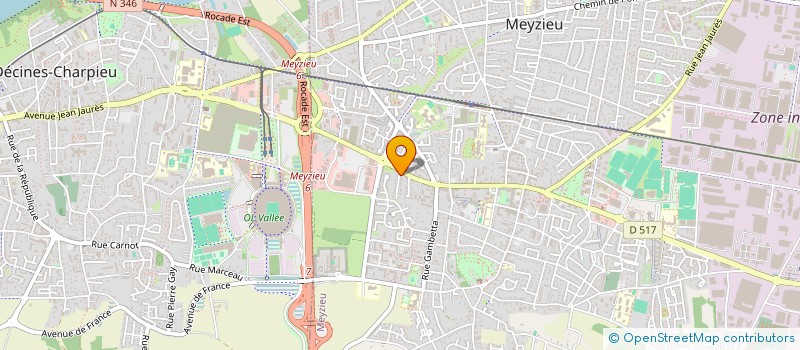 localisation de l'entreprise CM DIFFUSION à MEYZIEU