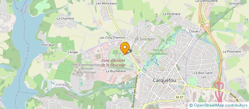 localisation de l'entreprise CM FITNESS à CARQUEFOU