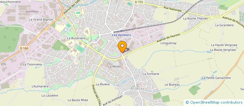 localisation de l'entreprise CM IMMO à LES HERBIERS