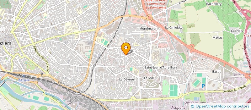 localisation de l'entreprise CM INVEST à BEZIERS