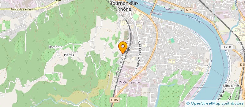 localisation de l'entreprise CM INVESTISSEMENTS à TOURNON-SUR-RHONE