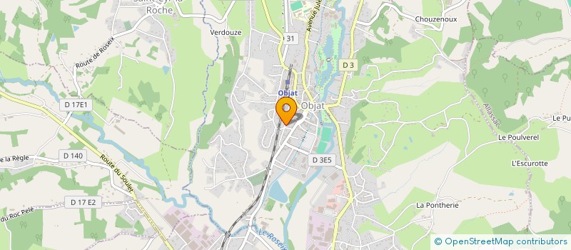 localisation de l'entreprise CM OBJAT à OBJAT