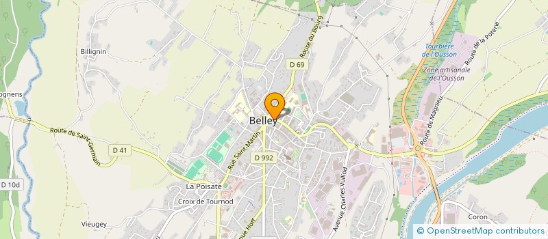 localisation de l'entreprise CM PAPETERIE à BELLEY