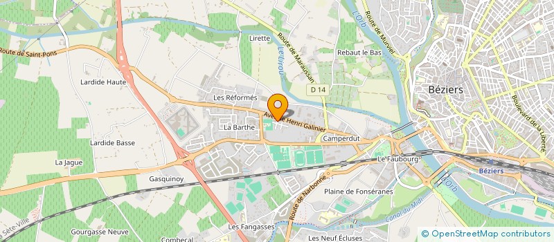 localisation de l'entreprise CM PISCINE à BEZIERS