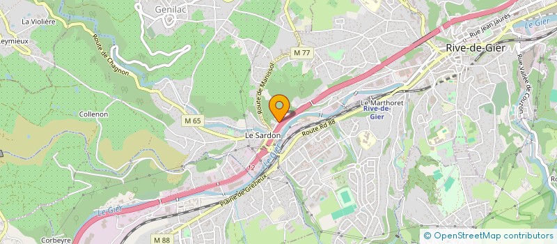 localisation de l'entreprise CM PISCINES à RIVE-DE-GIER