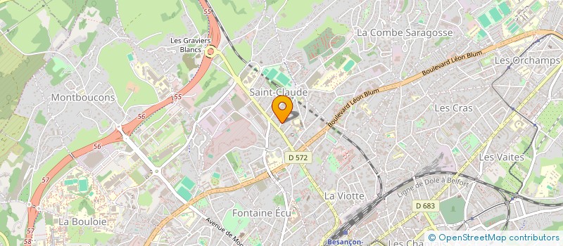 localisation de l'entreprise CM PNEUS BESANCON  BESANCON