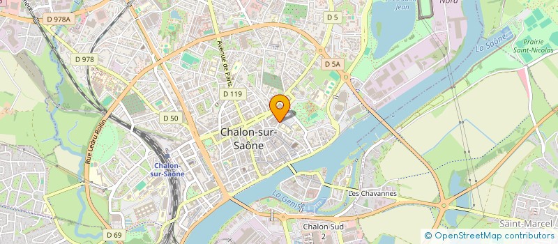 localisation de l'entreprise CM PRESSING BLANCHISSERIE à CHALON-SUR-SAONE