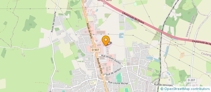 localisation de l'entreprise CM SERVICES à VARENNES-VAUZELLES