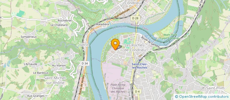 localisation de l'entreprise CM SPORT CHRISTIAN MOREAU à LES ROCHES-DE-CONDRIEU