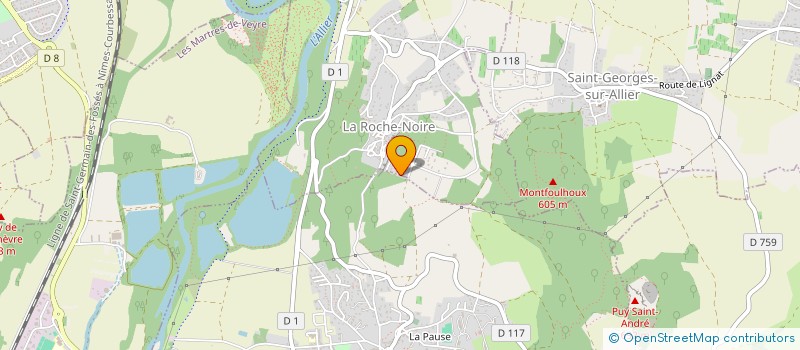 localisation de l'entreprise CM TERRASSEMENT  LA ROCHE-NOIRE