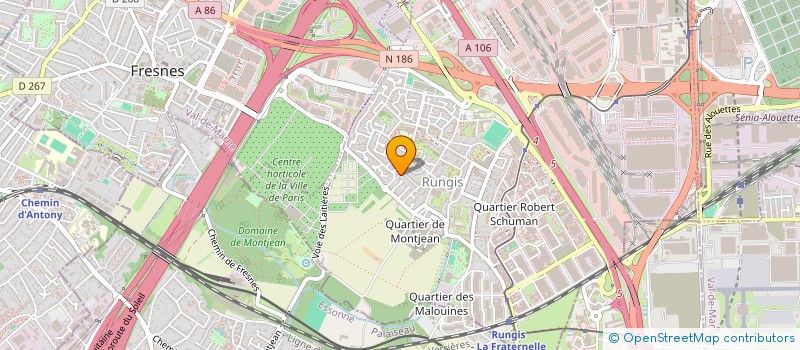 localisation de l'entreprise CM TRANS à RUNGIS
