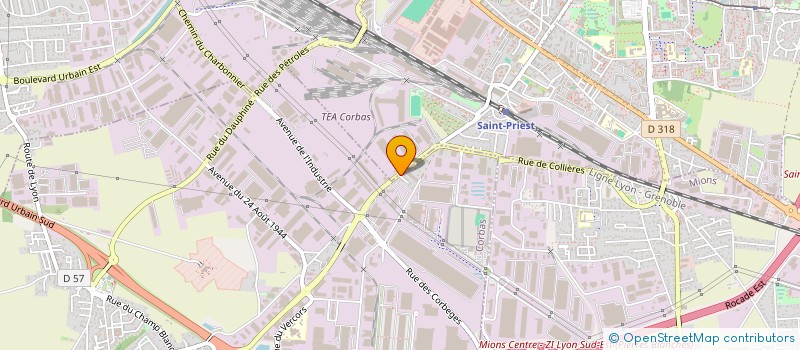 localisation de l'entreprise CM2A à CORBAS