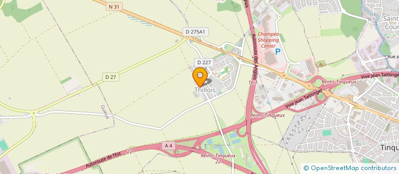 localisation de l'entreprise CM2B  THILLOIS