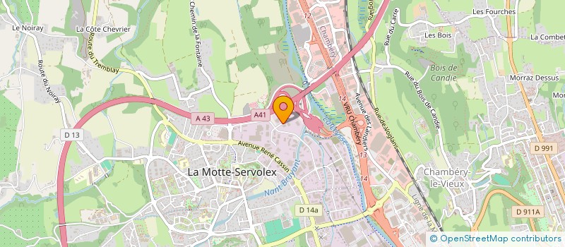 localisation de l'entreprise CMA CORP.  LA MOTTE-SERVOLEX