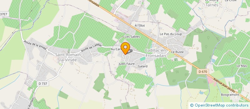 localisation de l'entreprise CMA POSE  CADILLAC-EN-FRONSADAIS