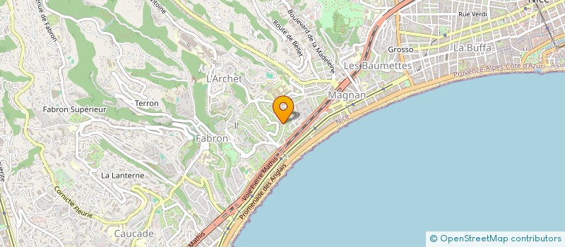 localisation de l'entreprise CMAG DIFFUSION à NICE