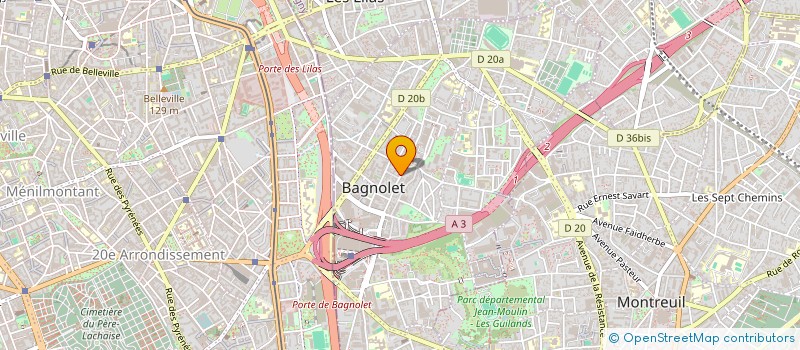 localisation de l'entreprise CMB à BAGNOLET