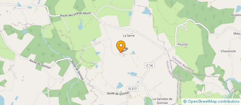 localisation de l'entreprise CMB à ST YRIEIX LA PERCHE