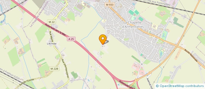 localisation de l'entreprise CMC TRAVAUX à LA CHAPELLE-D'ARMENTIERES