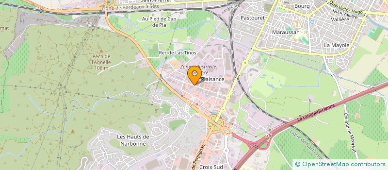 localisation de l'entreprise CMCAS AUDE PYRENEES à NARBONNE