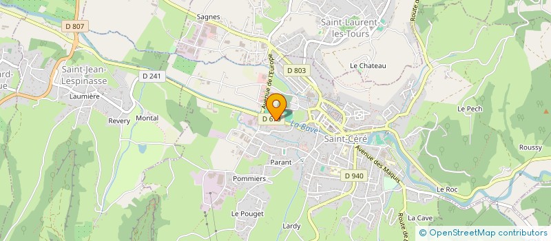 localisation de l'entreprise CMD à SAINT-CERE
