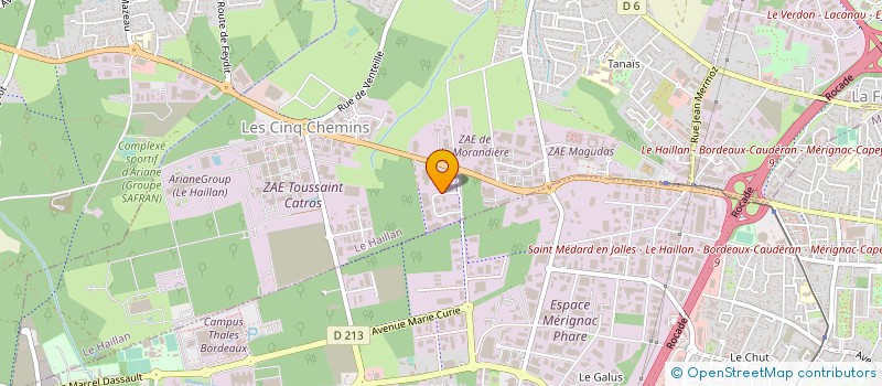 localisation de l'entreprise CMFT INDUSTRIE  LE HAILLAN