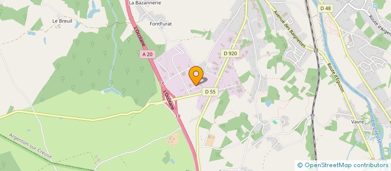 localisation de l'entreprise CMG METAUX à ARGENTON-SUR-CREUSE