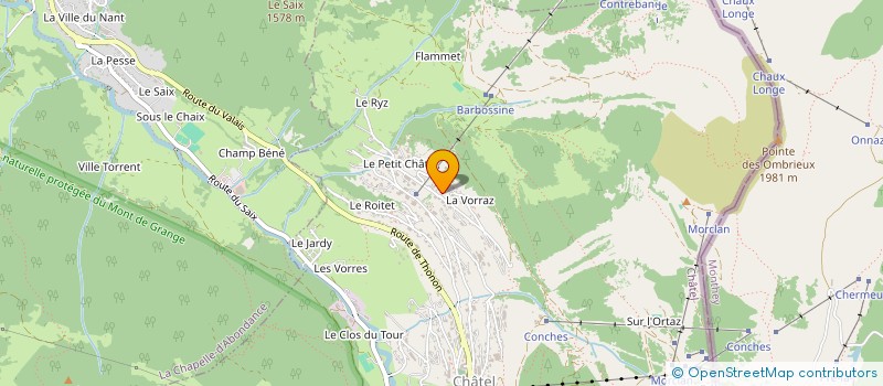localisation de l'entreprise CMGA à CHATEL