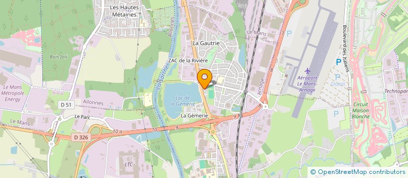 localisation de l'entreprise CMI DU LAC à ARNAGE