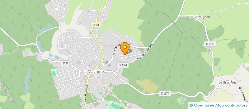 localisation de l'entreprise CMITE PEPT HANDISPORT NIEVRE à LA MACHINE