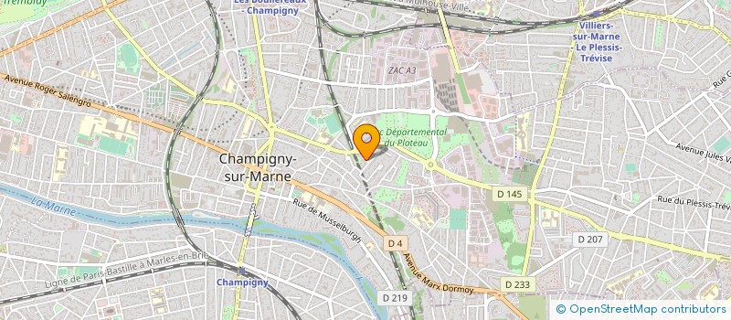localisation de l'entreprise CMJ ELEC à CHAMPIGNY-SUR-MARNE