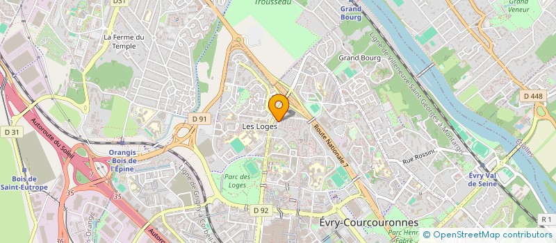 localisation de l'entreprise CMK  EVRY-COURCOURONNES