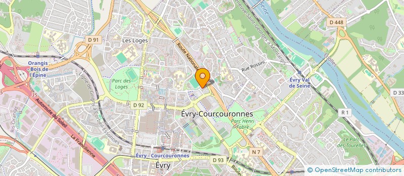 localisation de l'entreprise CML TRANSPORT à EVRY-COURCOURONNES