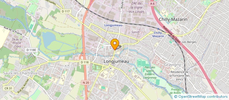 localisation de l'entreprise CMPF OPTIQUE à LONGJUMEAU