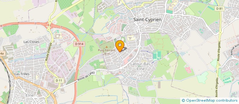 localisation de l'entreprise CMS ACTION SOLIDARITE SPORT  LATOUR-BAS-ELNE