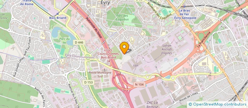 localisation de l'entreprise CMS DEVELOPPEMENT à EVRY-COURCOURONNES