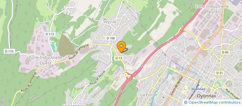 localisation de l'entreprise CMS LUNETTES & PLASTIQUES à OYONNAX