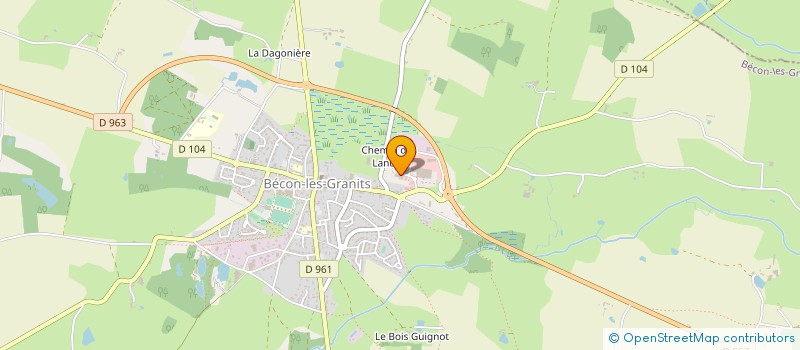 localisation de l'entreprise CMSERVICES à BECON-LES-GRANITS