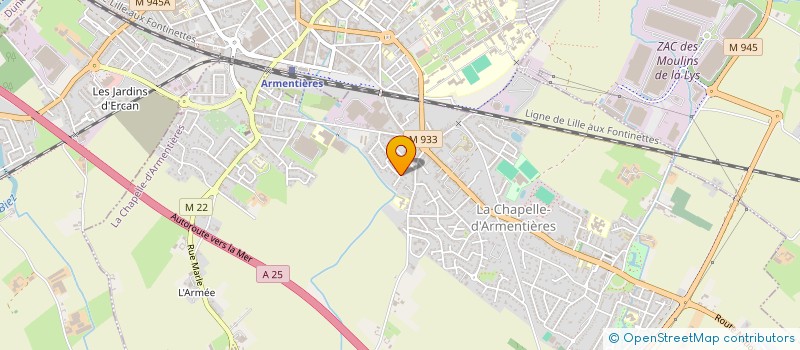 localisation de l'entreprise CMSI DES WEPPES  LA CHAPELLE-D'ARMENTIERES