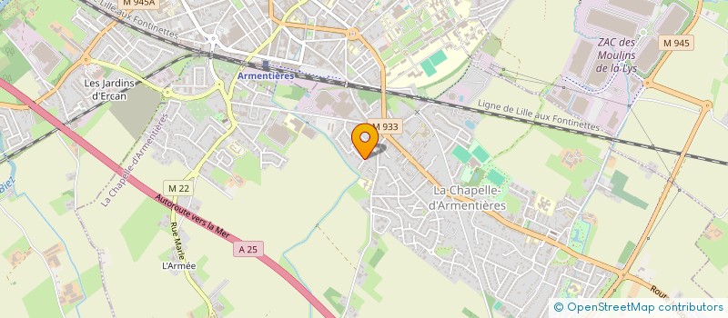 localisation de l'entreprise CMSI GRAVELINES  LA CHAPELLE-D'ARMENTIERES