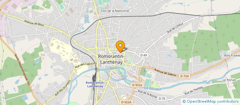 localisation de l'entreprise CMT COUVERTURE à ROMORANTIN-LANTHENAY