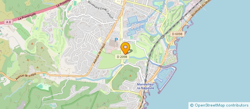 localisation de l'entreprise CMT IMMOBILIER à MANDELIEU-LA-NAPOULE