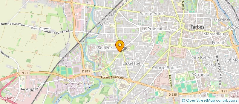 localisation de l'entreprise CMT RAVEL  TARBES