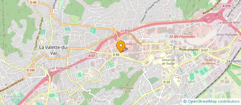 localisation de l'entreprise CMTP IMMO à LA VALETTE-DU-VAR