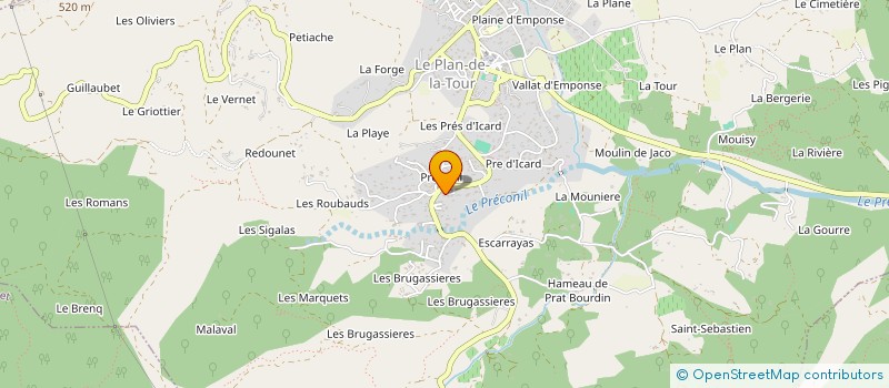 localisation de l'entreprise CMV  LE PLAN-DE-LA-TOUR